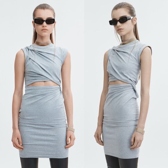T By Alexander Wang Tank Dress with Shoulder Twist and Keyhole, Like New - Picture 1 of 5